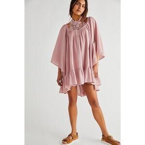 Free People S Giving Us Sass Tunic Mini Dress Sweet Whisper Mauve OB1251731